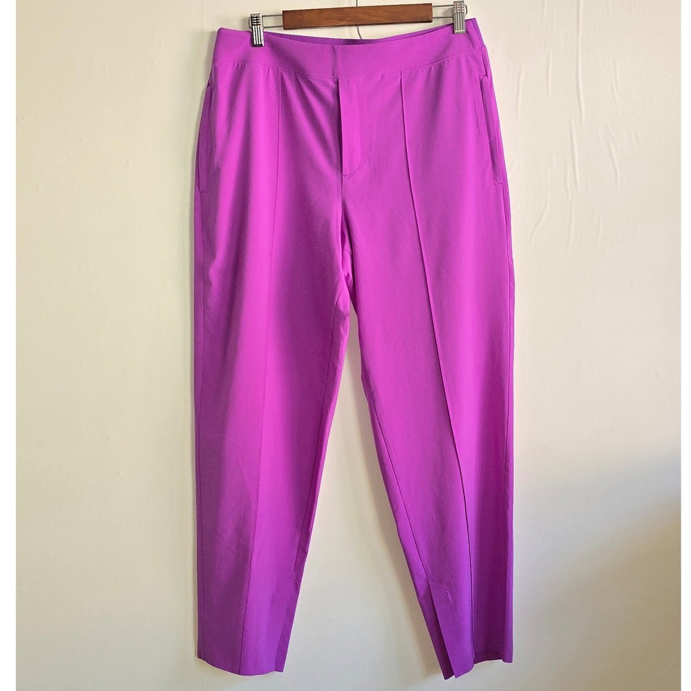 Athleta Vienna Slim Pants Women 12P Purple Stretch Travel athleisure lightweight - Picture 2 of 12